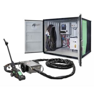 Induction heating system for deck straightening